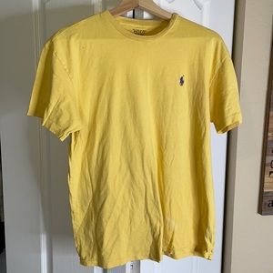 yellow polo shirt